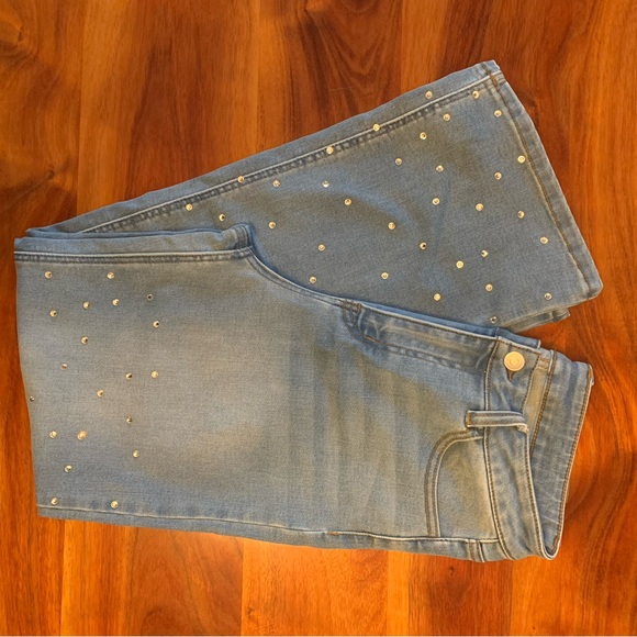 NWT Paola Riboni High Waist Rhinestone Jeans size M - Picture 9 of 13